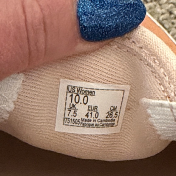 Vans Asher Platform Peach Color Block Slip-On Shoes - Picture 9 of 9